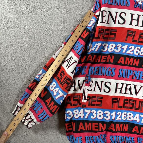 Forever 21 Windbreaker Size M All Over Print Colorful AOP Pleasure Heavens - Picture 7 of 11